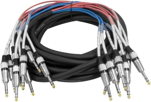 12 Channel 1/4" TRS Snake Cable - 5 Feet Long - Serviceable Ends - Pro Audio Effects Snake for Live Live, Recording, Studios, and Gigs - Patch, Amp, Mixer, Audio Interface 5' in Saudi Arabia