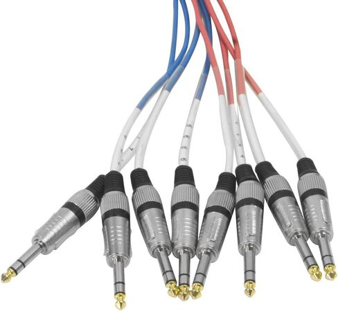 12 Channel 1/4" TRS Snake Cable - 5 Feet Long - Serviceable Ends - Pro Audio Effects Snake for Live Live, Recording, Studios, and Gigs - Patch, Amp, Mixer, Audio Interface 5' in Saudi Arabia