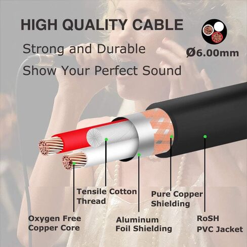 HOSONGIN USB Male to XLR Female Mic Link Converter Cable Studio Audio Cable Connector Cords Adapter for Microphones or Recording,USB Microphone Cable -10Feet in Saudi Arabia