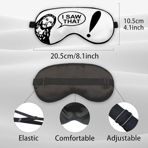 Jesus I Saw That Funny Eye Mask for Women Men Boy Kids, Silk Blackout Eye Mask for Sleeping Travel Nap Work, Jesus Picture Funny Adjustable Straps Soft Lightweight Sleep Mask in Kuwait