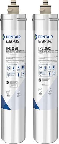 Pentair Everpure H-1200 Quick-Change Filter Cartridge Set, EV928201, Replacement Twin Pack for Use in Everpure H-1200 Drinking Water System, 1,000 Gallon Capacity, 0.5 Micron in Saudi Arabia