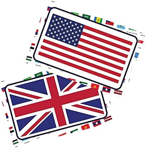 Creanoso Country Flags and Their Capital Learning Cards for Kids Bulk Set (4-Deck) - Pretty Favors Decor Decal Supply - Stocking Stuffers Gifts for Boys Girls Christmas Holidays Activities – DIY Art in Saudi Arabia