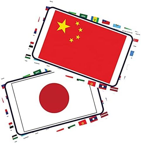 Creanoso Country Flags and Their Capital Learning Cards for Kids Bulk Set (4-Deck) - Pretty Favors Decor Decal Supply - Stocking Stuffers Gifts for Boys Girls Christmas Holidays Activities – DIY Art in Saudi Arabia