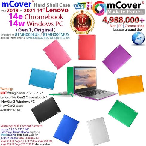 mCover Hard Shell Case for 2019 14" Lenovo 14e Series Chromebook Laptop (NOT Fitting Older 14" Lenovo N42 / S330 and 11.6" N22 / N23 / N24, etc Chromebook) (LEN-C14e Clear) in Saudi Arabia