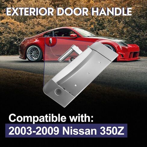 Front Driver Side Door Handle Exterior Compatible with 2003-2009 Nissan 350Z Replace OE Number 80607CD400 80607CD401 80607CD40A 92406002 in Saudi Arabia