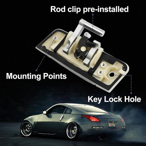 Front Driver Side Door Handle Exterior Compatible with 2003-2009 Nissan 350Z Replace OE Number 80607CD400 80607CD401 80607CD40A 92406002 in Saudi Arabia
