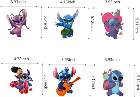 Fenghu 12 قطعة من ديكورات السقف الدوامات للحفلات من أجل Lilo and Stitch، Lilo and Stitch لوازم زينة حفلات أعياد الميلاد in Kuwait