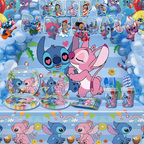 Fenghu 12 قطعة من ديكورات السقف الدوامات للحفلات من أجل Lilo and Stitch، Lilo and Stitch لوازم زينة حفلات أعياد الميلاد in Kuwait