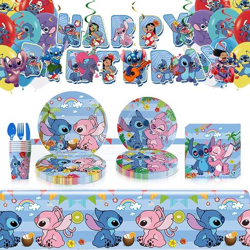 Fenghu 12 قطعة من ديكورات السقف الدوامات للحفلات من أجل Lilo and Stitch، Lilo and Stitch لوازم زينة حفلات أعياد الميلاد in Kuwait