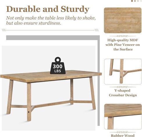 طاولة طعام مكونة من 6 مقاعد، أطقم مطبخ مكونة من ست قطع مع سطح طاولة مستطيل، وكرسي مبطن منجد مع مسند ظهر من الروطان، وزاوية إفطار حديثة لمساحة صغيرة كبيرة، طبيعية in Kuwait