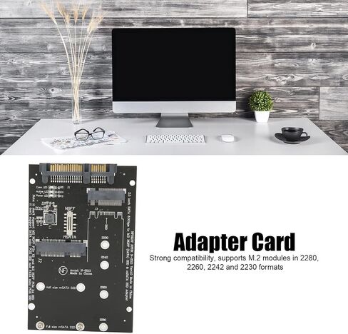 محول محول M.2 إلى SATAs، سرعة نقل سريعة، مجموعة محول PCB MSATA العملية، بطاقة محول توسيع القرص الصلب، بطاقة محول اثنين في واحد للكمبيوتر in Saudi Arabia