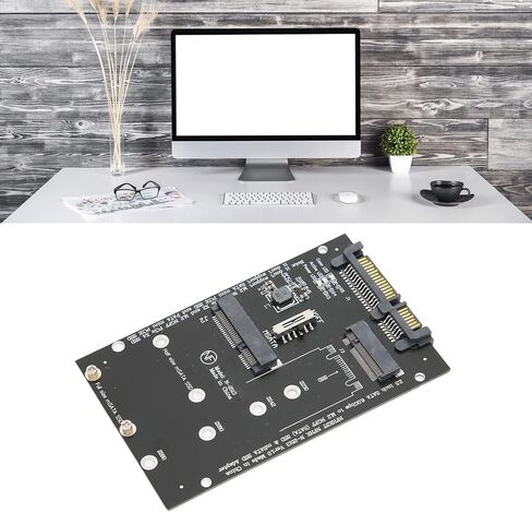 محول محول M.2 إلى SATAs، سرعة نقل سريعة، مجموعة محول PCB MSATA العملية، بطاقة محول توسيع القرص الصلب، بطاقة محول اثنين في واحد للكمبيوتر in Saudi Arabia