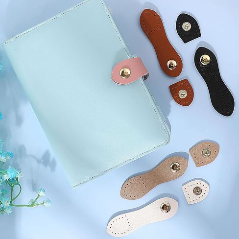 COMNICO 8 Pack Leather Snap Buckles, Sew on Purse Tab Closures Bag Buckle Fasteners DIY Craft Sewing Accessories for Wallet Shoulder Bag Handbag Purse Making Supplies in Saudi Arabia