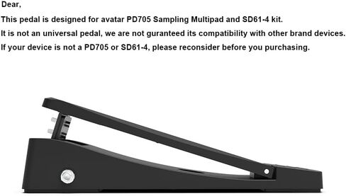 PDL-HH191 Footswitch مرحبا قبعة/دواسة طبلة باص دواسة صامتة Beaterless للوحة قرع PD705 1 حزمة in Kuwait
