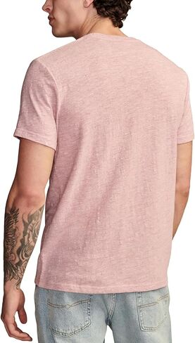 Lucky Brand Men's Linen Short Sleeve Pocket Crew Neck Tee in Saudi Arabia