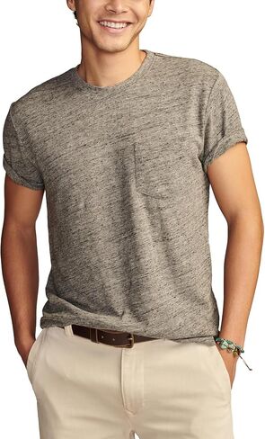 Lucky Brand Men's Linen Short Sleeve Pocket Crew Neck Tee in Saudi Arabia