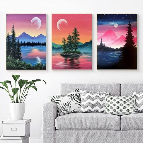6 Pack Diamond Paintings, DIY 5D Diamond Painting Kits Flowers for Adults, Full Drill Diamond Painting by Numbers for Adults Home Wall Decor 12x16 inches in Kuwait