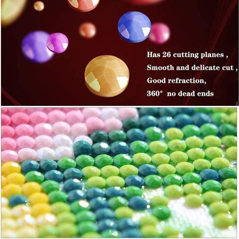 6 Pack Diamond Paintings, DIY 5D Diamond Painting Kits Flowers for Adults, Full Drill Diamond Painting by Numbers for Adults Home Wall Decor 12x16 inches in Kuwait