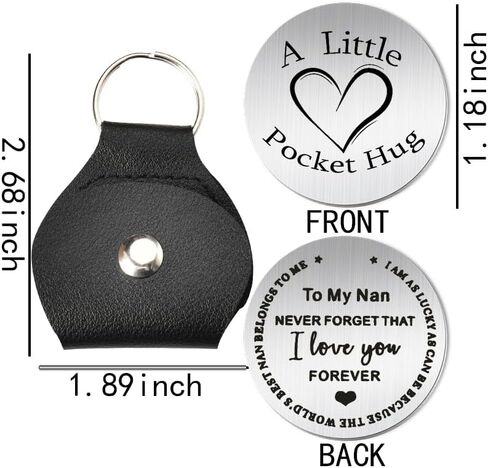 Pocket Hug Grandapa Gifts from Granddaughter Grandson, Grandfather Granddad Retirement Christmas Birthday Gifts for Papa Best Grandpa Ever Gift for Papa Grandpa Keychain Gift for Step Bonus Grandpa in Saudi Arabia