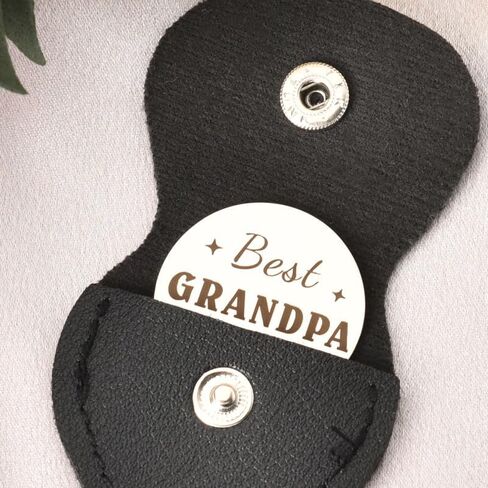 Pocket Hug Grandapa Gifts from Granddaughter Grandson, Grandfather Granddad Retirement Christmas Birthday Gifts for Papa Best Grandpa Ever Gift for Papa Grandpa Keychain Gift for Step Bonus Grandpa in Saudi Arabia