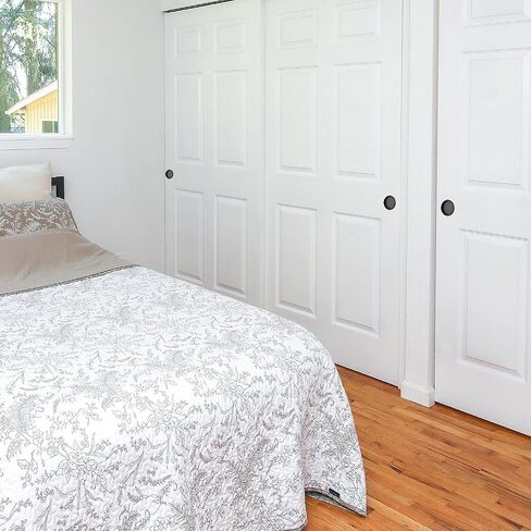 Design House 188177 2-1/8 بوصة سحب أصابع خزانة عصرية للأبواب المنزلقة، أسود مطفي، 4 عبوات in Kuwait