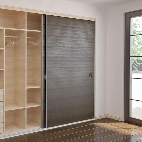 Design House 188177 2-1/8 بوصة سحب أصابع خزانة عصرية للأبواب المنزلقة، أسود مطفي، 4 عبوات in Kuwait