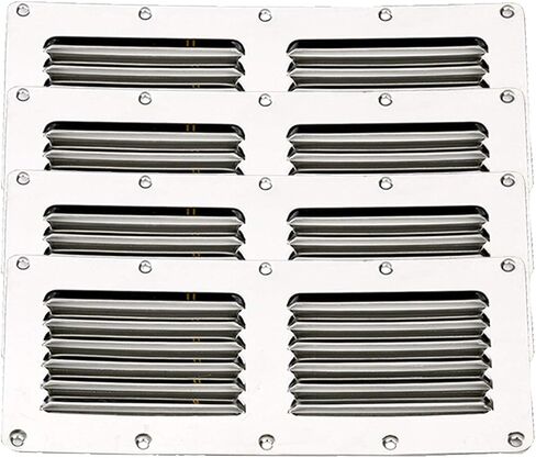 Amarine Made Stainless Steel Stamped Louvered Vent - Rectangular Marine Vents 4-1/2" X 9" - 07723S in Saudi Arabia