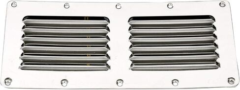 Amarine Made Stainless Steel Stamped Louvered Vent - Rectangular Marine Vents 4-1/2" X 9" - 07723S in Saudi Arabia
