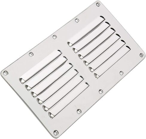 Amarine Made Stainless Steel Stamped Louvered Vent - Rectangular Marine Vents 4-1/2" X 9" - 07723S in Saudi Arabia