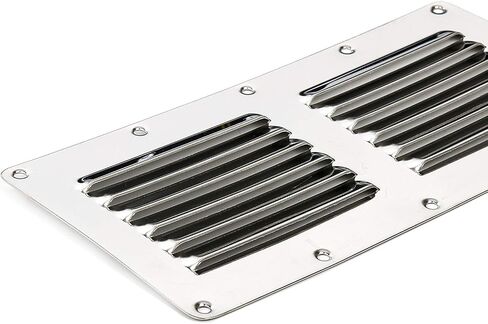 Amarine Made Stainless Steel Stamped Louvered Vent - Rectangular Marine Vents 4-1/2" X 9" - 07723S in Saudi Arabia