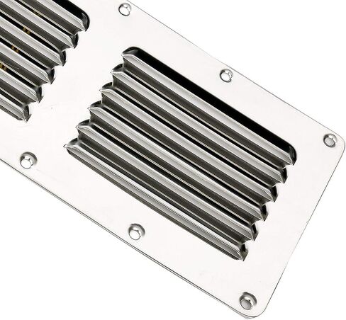 Amarine Made Stainless Steel Stamped Louvered Vent - Rectangular Marine Vents 4-1/2" X 9" - 07723S in Saudi Arabia