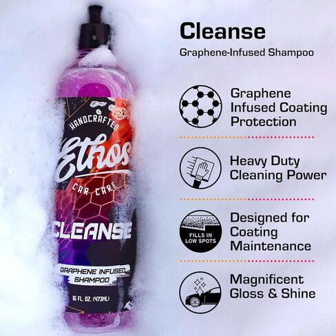 Ethos Cleanse for Car - Graphene Car Shampoo Graphene Ceramic Coating Infused Car Wash Soap (Gallon) in Kuwait