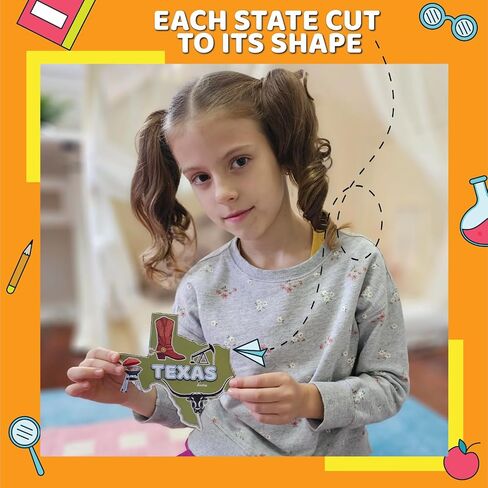 United States Kids Jigsaw Puzzles Map 70 Pieces – USA States Capital Geography Educational Puzzle for Kids Floor Game– American Maps for Toddlers Ages 4-8, 8-10, 5-8, 8-12, 10-12 (United States Map) in Saudi Arabia