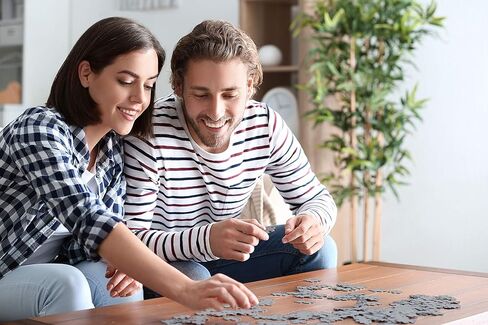 ألغاز KI 550 قطعة ألغاز للبالغين مفاجأة عيد ميلاد الأم روزيلاند سليمان 50s منشار مطبخ 24X18 in Kuwait