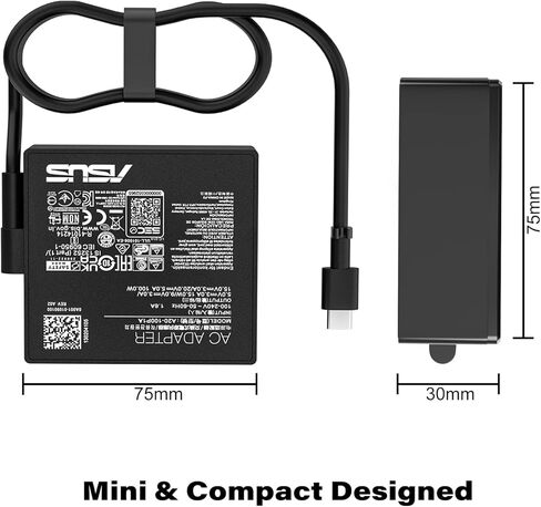شاحن كمبيوتر محمول USB C 100 واط لجهاز Asus Rog Flow A20-100P1A Z13 X13 GZ301 GZ301Z GV301 GV301Q GV301R لـ ZenBook 14 14X UX425QA UM425QA UM5401QA نوع C محول شحن سريع محول التيار الكهربائي in Kuwait