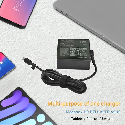 شاحن كمبيوتر محمول USB C 100 واط لجهاز Asus Rog Flow A20-100P1A Z13 X13 GZ301 GZ301Z GV301 GV301Q GV301R لـ ZenBook 14 14X UX425QA UM425QA UM5401QA نوع C محول شحن سريع محول التيار الكهربائي in Kuwait