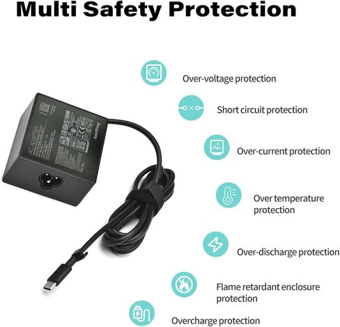 شاحن كمبيوتر محمول USB C 100 واط لجهاز Asus Rog Flow A20-100P1A Z13 X13 GZ301 GZ301Z GV301 GV301Q GV301R لـ ZenBook 14 14X UX425QA UM425QA UM5401QA نوع C محول شحن سريع محول التيار الكهربائي in Kuwait