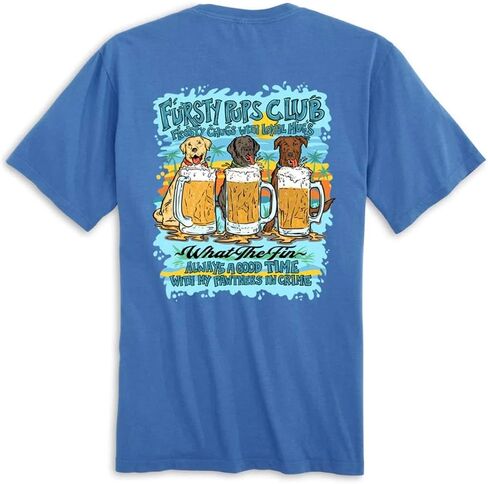 Fursty Pups Club - Frosty Chugs with Loyal Mugs - Dogs - Adult T-Shirt - What The Fin in Saudi Arabia