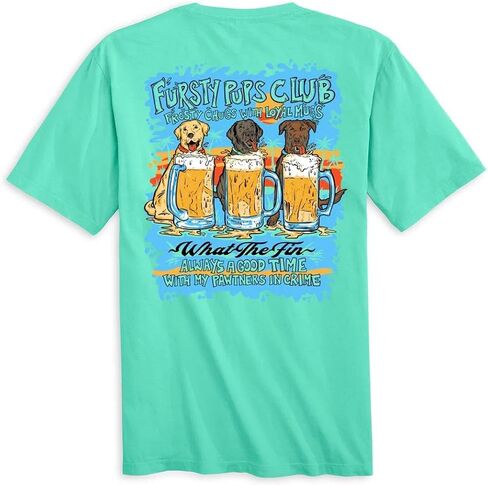 Fursty Pups Club - Frosty Chugs with Loyal Mugs - Dogs - Adult T-Shirt - What The Fin in Saudi Arabia