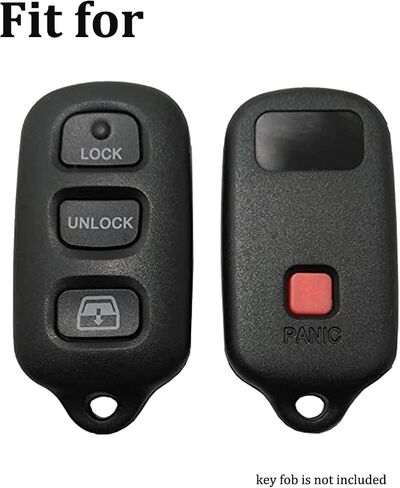 Key Fob Cover Case Fits for 1999-2009 Toyota 4Runner 2001-2008 Toyota Sequoia HYQ12BBX HYQ12BAN HYQ1512Y (Black with red + Black with White) in Saudi Arabia