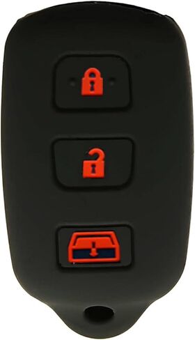 Key Fob Cover Case Fits for 1999-2009 Toyota 4Runner 2001-2008 Toyota Sequoia HYQ12BBX HYQ12BAN HYQ1512Y (Black with red + Black with White) in Saudi Arabia