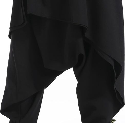 سروال حريم رجالي كاجوال فضفاض هيبي علاء الدين هاراجوكو تنانير بانت (متوسط، 3530 أسود) in Kuwait