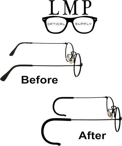 Metal Eyeglasses Cable Temple Coversion Soft Rubber Includes Instructions | 1 Pair | in Kuwait
