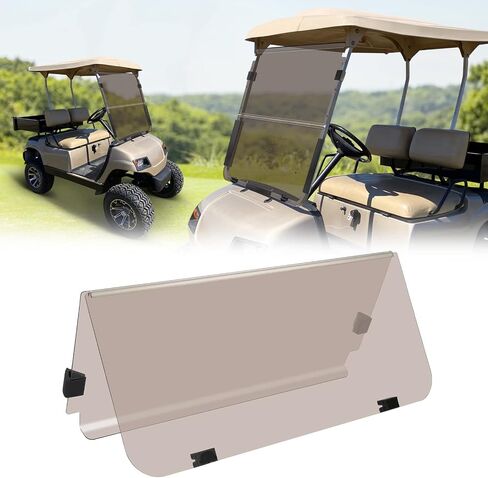 Tinted/Smoke for Yamaha Golf Cart Windshield G22 Models 2003-2006 Folding Down Windscreen Gas or Electric (Tinted) in Saudi Arabia