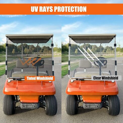 Tinted/Smoke for Yamaha Golf Cart Windshield G22 Models 2003-2006 Folding Down Windscreen Gas or Electric (Tinted) in Saudi Arabia