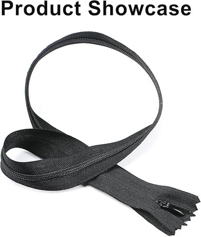 سحابات ملفوفة من النايلون للخياطة، 30 قطعة سحاب ذو نهاية مغلقة لخياطة السوستة للحقائب والمحافظ، حرف خياطة تنجيد DIY، سحابات نهاية مغلقة، أسود + أبيض in Kuwait