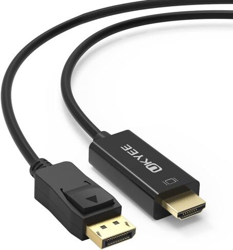 منفذ Disiplay إلى كابل HDMI بطول 3 أقدام 2 حزمة، وعاء Disiplay (DP) إلى HDMI 3 أقدام ذكر إلى محول سلك ذكر لأجهزة الكمبيوتر إلى HDTV، والشاشة، وجهاز العرض in Kuwait