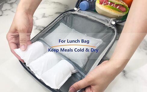 أوراق عبوات ثلج قابلة لإعادة الاستخدام للمبردات - صفائح ثلج مرنة بطانيات ثلج مبردة - عبوات ثلج لفريزر حقيبة الغداء - صفائح مكعبات حصيرة الثلج تحافظ على الطعام الطازج والمشروبات الباردة - حجم كبير قابل للقطع 6 عبوات in Kuwait