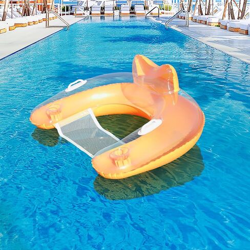 3 Pack Inflatable Pool Float Chair - Floating Pool Chair Lounge Floats for Swimming Pool Water Chair Pool Lounger with Cup Holder Pool Toy Party Floaties for Adults in Saudi Arabia