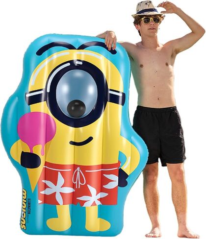 BigMouth Minions Pool Float Raft, Large Inflatable Despicable Me 4 Floatie, Fun Summer Water Toys, Licensed Minions Movie Merchandise - Summer Treat in Saudi Arabia